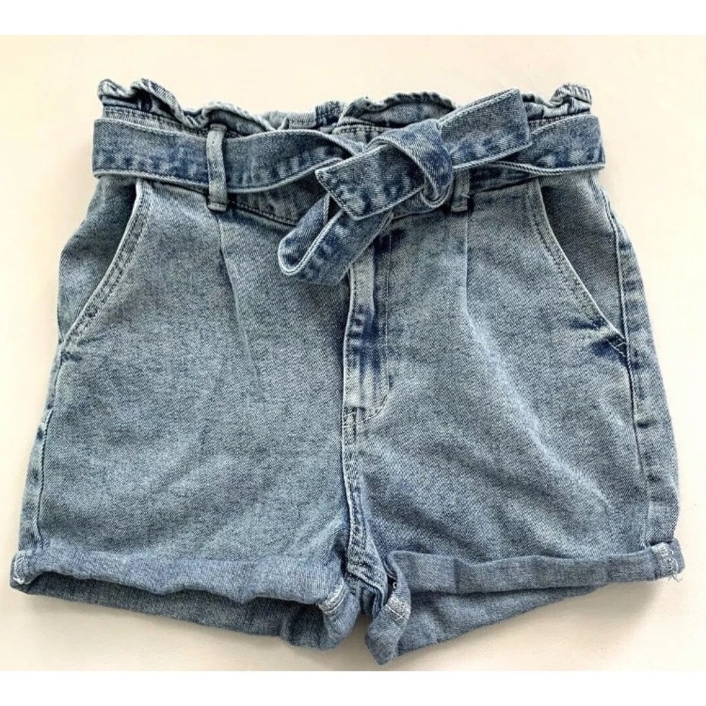 Wild Fable Sz Small Paper Bag Washed Denim Shorts